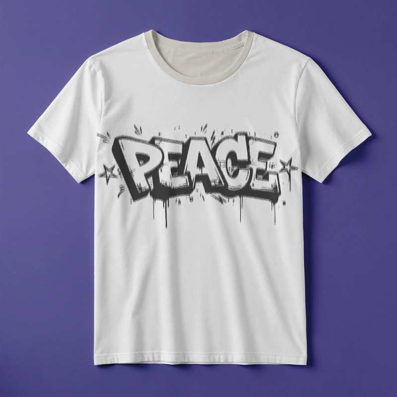 playera blanca peace